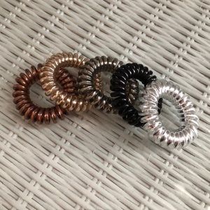 Telephone cord hair ties